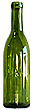 Wine bottle - claret green - 375ml - case of 12 (item #7532)