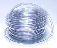 Food grade plastic hose for transferring your homebrew and wine. Replace often!
